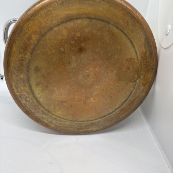 Vintage Revere Ware 1801 Stainless 10 Qt Stock Pot Copper Bottom with Lid-USA - Picture 5 of 6